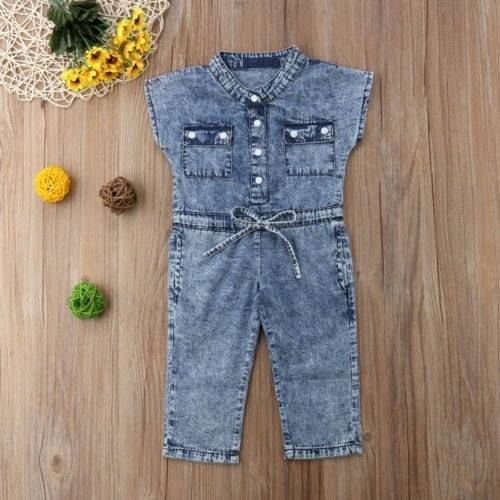 denim romper pants