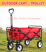Folding Picnic Cart Camping Wagon Shopping/Outdoor Basket Trolley Beach Luggage Wagons with Wheel