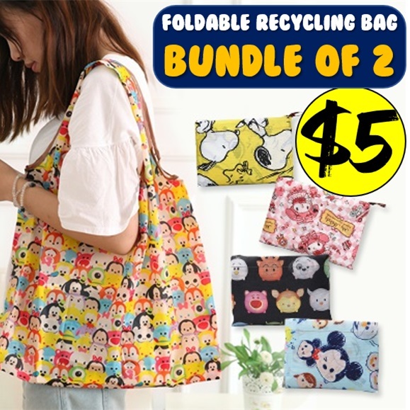 [Bundle Deal] Foldable Recycle Bag Deals for only S$10 instead of S$10