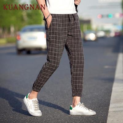 plaid mens joggers