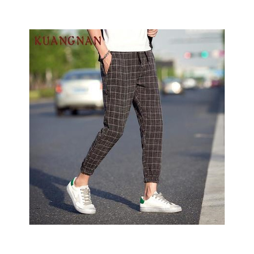 mens casual plaid pants