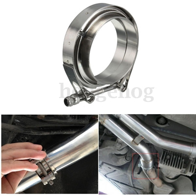 2.5 Inch / 63mm V Band Clamp Universal Exhaust Pipe Clamp V-band Clamp Turbo Downpipe Female Male Flange