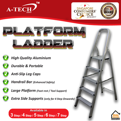 Coupon Friendlya Tech Aluminium Platform Step Ladder 3 Step 4 Step 5 Step 6 Step 7 Step