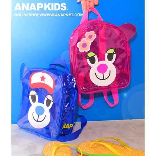 Qoo10 キャラクタークリアリュック アナップキッズ Anap Kids キッズ バッグ ピンク ブルー 桃 青 キャラクター クリア リュック 中身 Baby Kids Fashio