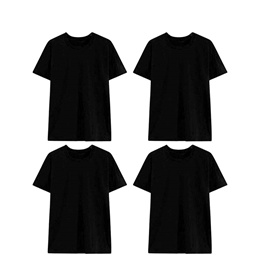 Black T-shirts (Pack of 4)