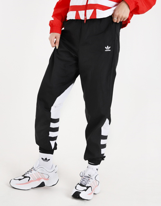 white adidas track pants womens