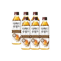 롯데칠성 더하다 우엉차 플러스 500mlx6펫 /우엉물/우엉맛음료/우엉차/우엉음료수/자판기우엉차/페트우엉차