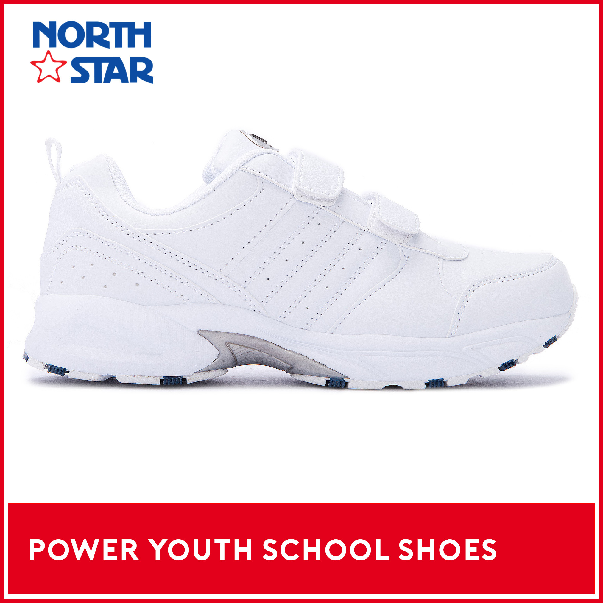velcro white school shoes