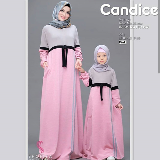 Qoo10 Candice Set Mom Kids Baju Gamis Dress Couple Pakaian