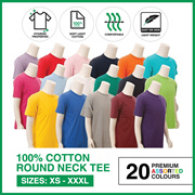 [Best Seller] Cotton Unisex T-shirt /Short Sleeve /Round Neck T-shirt /Multi-Color