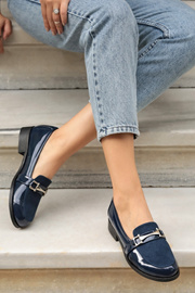 Women s Fashion New Navy Blue Oxford Shoes