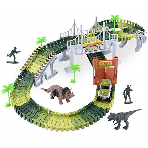 dinosaur world track set