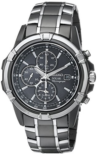 seiko men's ssc143 stainless steel solar watch with link bracelet