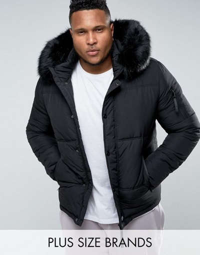 black puffer coat with hood