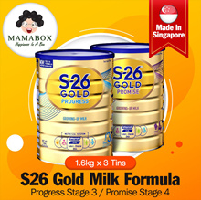 Wyeth S-26 Gold Progress Milk Formula Stage 3 / Promise Milk Formula Stage 4 900g / 1.6kg - 3 Tins