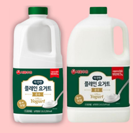 서울우유 대용량 더진한 플레인요거트 순수 무가당 1.8L 2.45L 그릭요거트