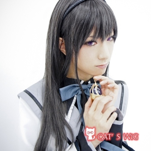 Qoo10 Puella Magi Madoka Magica Akemi Homura cosplay wig