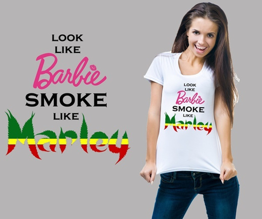 look like barbie smoke like marley shirt