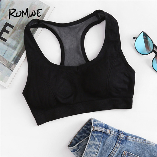 plain black sports bra