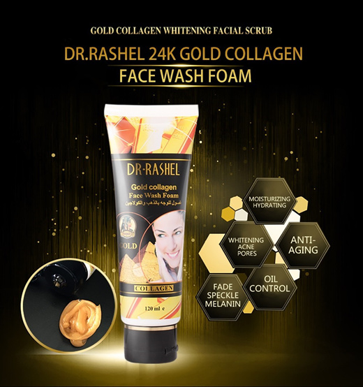 Qoo10 - Dr-Rashel Gold Collagen Face Wash Foam 120ml : Cosmetics