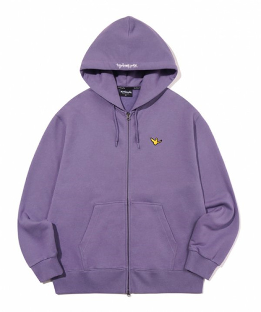 purple zip up sweatshirt