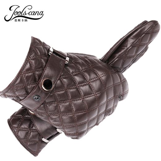 JOOLSCANA leather gloves for men winter fashion gloves made of Italian imported
