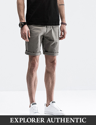 gray khaki shorts