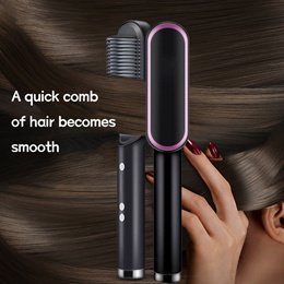 Multifunctional Professional Hair Straightener Tourmaline Ceramic Hair Curler Brush Hair Comb Straig