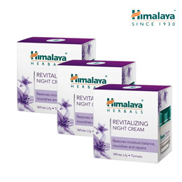 Himalaya Revitalizing Night Cream with White Lily 50gm (Pack Of 3)