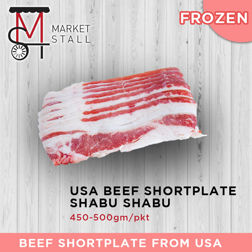 Qoo10 Usa Premium Beef Shortplate Slice Shabu Shabu 450 500gmpkt Meat And Seafood