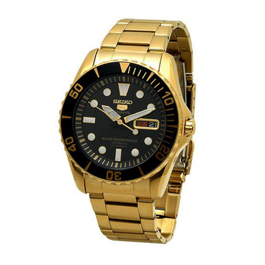 Qoo10 - Seiko Automatic 23 Jewels Hardlex 100M Watch Gold SNZF22J1 :  Jewelry/Watches