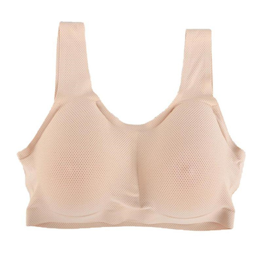 Qoo10 - Pocket Bra Crop Top For Mastectomy Silicone Fake Boobs Bra Tank ...