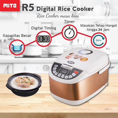 Qoo10 - Mito R5 Rice Cooker Digital / Magic Com Kapasitas 