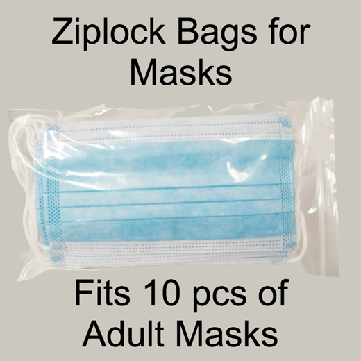 face mask ziplock bag