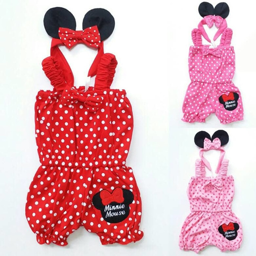 minnie mouse romper baby girl