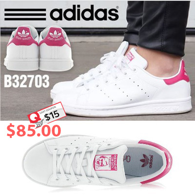 Qoo10 - [ADIDAS] (Use Cart Coupon $ 15, Make $ 85) STAN SMITH J B32703 /  100%  : Shoes