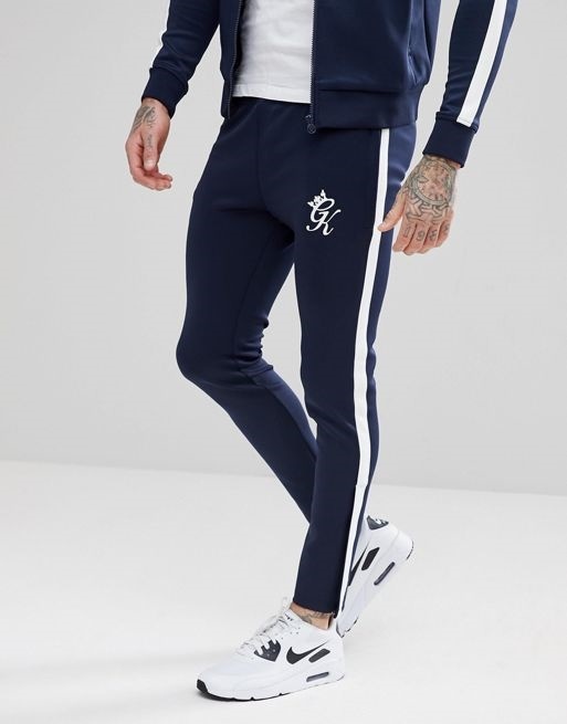 joggers with white stripe