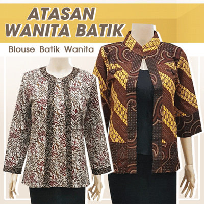 Qoo10 blouse batik Pakaian