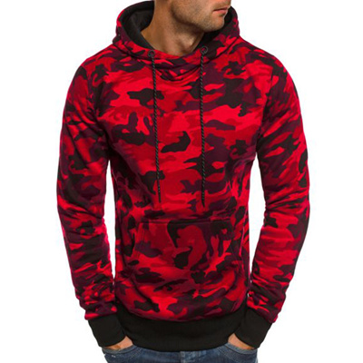 black and red camo hoodie