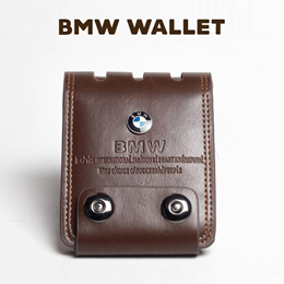 BMW Men Trendy Brown Leather Wallet