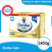 (ONLY $44.61/KG) Abbott Similac Stage 3 Gain 2 -FL Refill Pack 2450g
