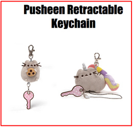 pusheen retractable keychain