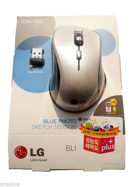 Qoo10 Lg Cm 500 Blue Optical Mouse Five Buttons a Battery X 2 Silver Optic Computer Game