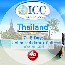 ◆ICC◆【Thailand SIM Card·7- 8 Days】Truemove/AIS/DTAC❤Bangkok/Chiang Mai/❤ Unlimited Data+Call