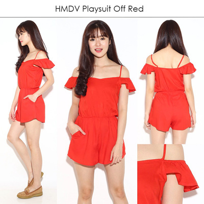 HMDV Playsuit Off Red