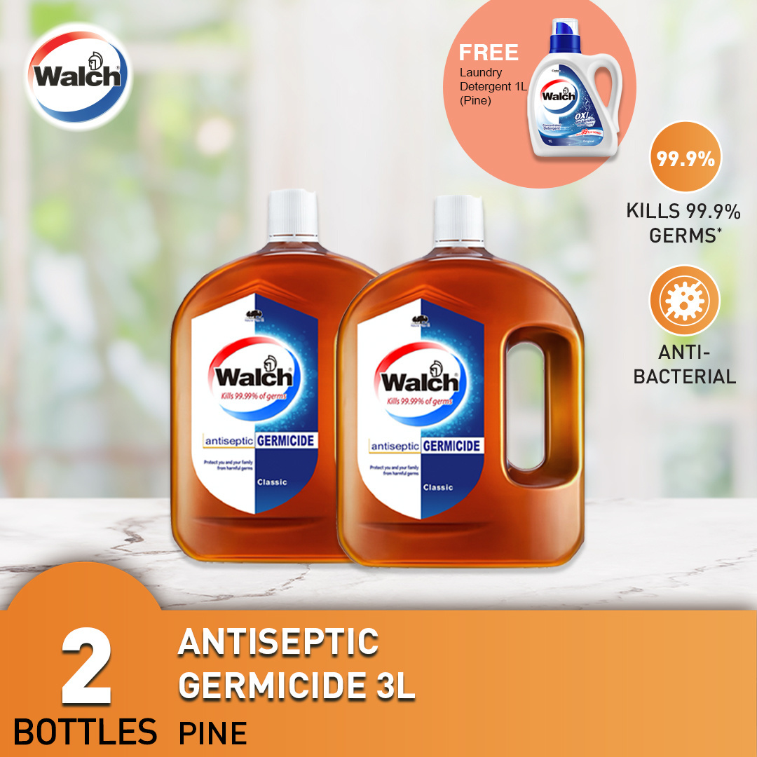 Qoo10 - [free Laundry Detergent 1l] Walch Antiseptic Germicide 3l X 2 