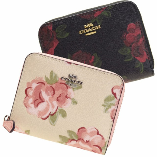 coach flower print wallet