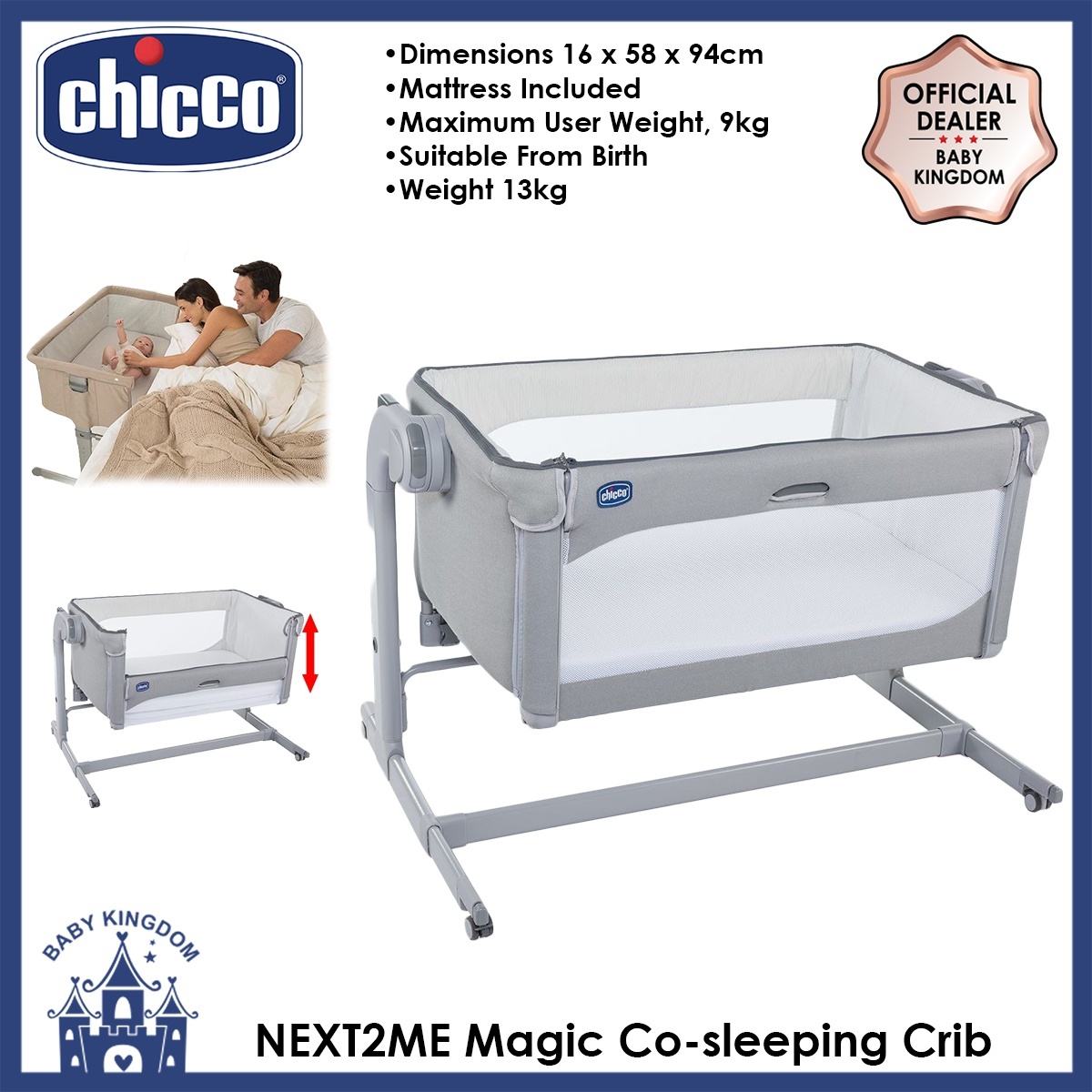 chicco next2me magic side sleeping crib