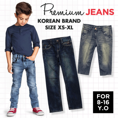 Qoo10 - ★Premium Jeans★Ukuran 8-16 Tahun Size XS sampai XL 