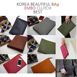 Korea New Hot Fashion Casual Stylish EMBO Simple 6 Colors Faux Leather Clutch clutch Bag You Can Be Fasionistar!!!